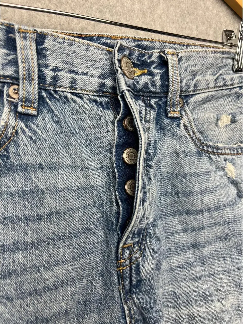 Aeropostale Distressed 90's Baggy Women's size 00R Light Blue Denim jeans